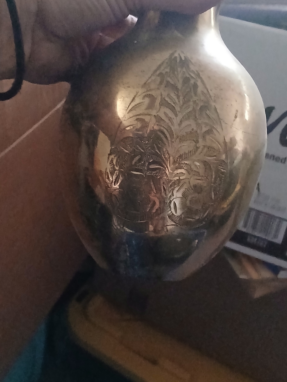 Antique-Style Decorative Vase Ornament in Gold Finish
